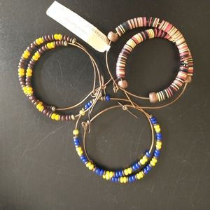 ‼️🇺🇲3 for 15 SALE‼️🇺🇲Akasha hoop beaded earrings